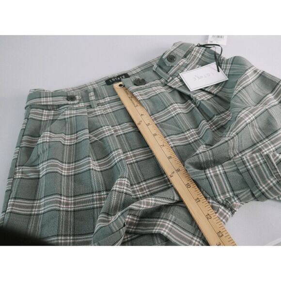 1.STATE Women's Summer Plaid Pleated Rolled-Cuff Shorts 2 - Picture 10 of 10